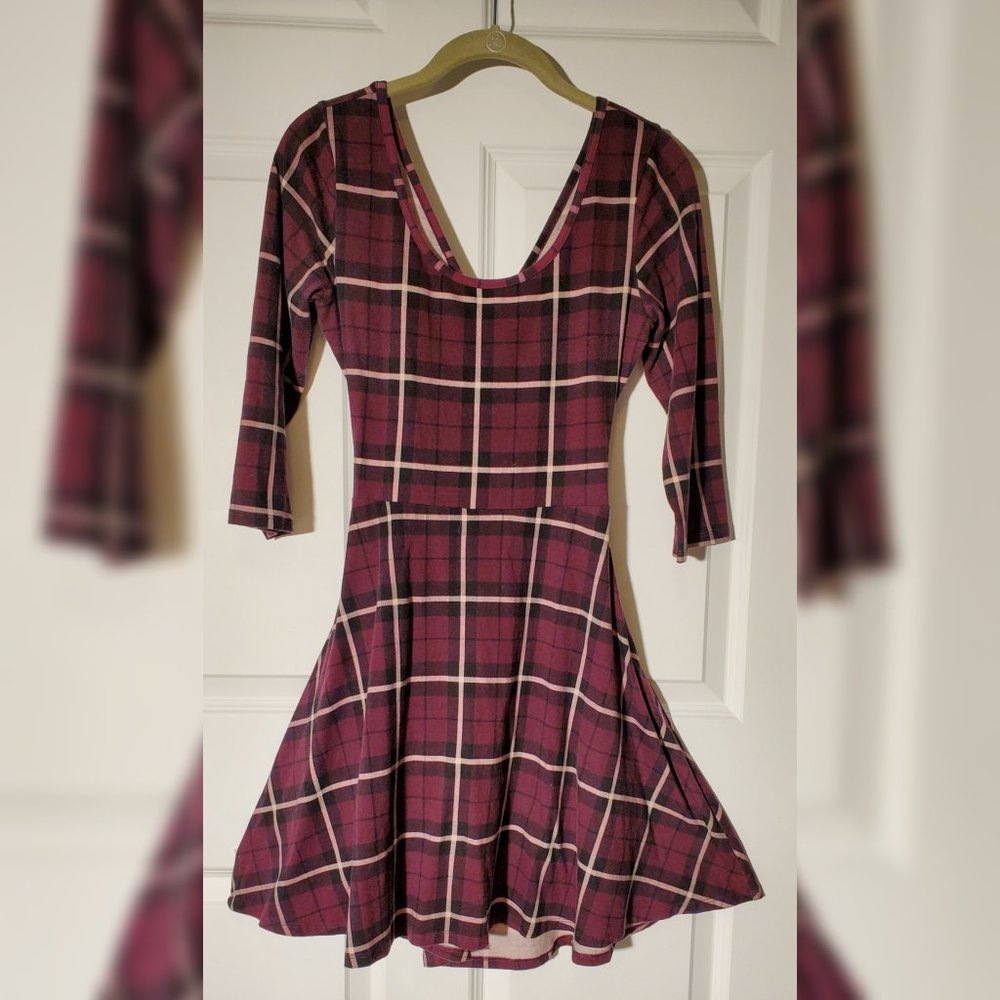Purple plaid dress